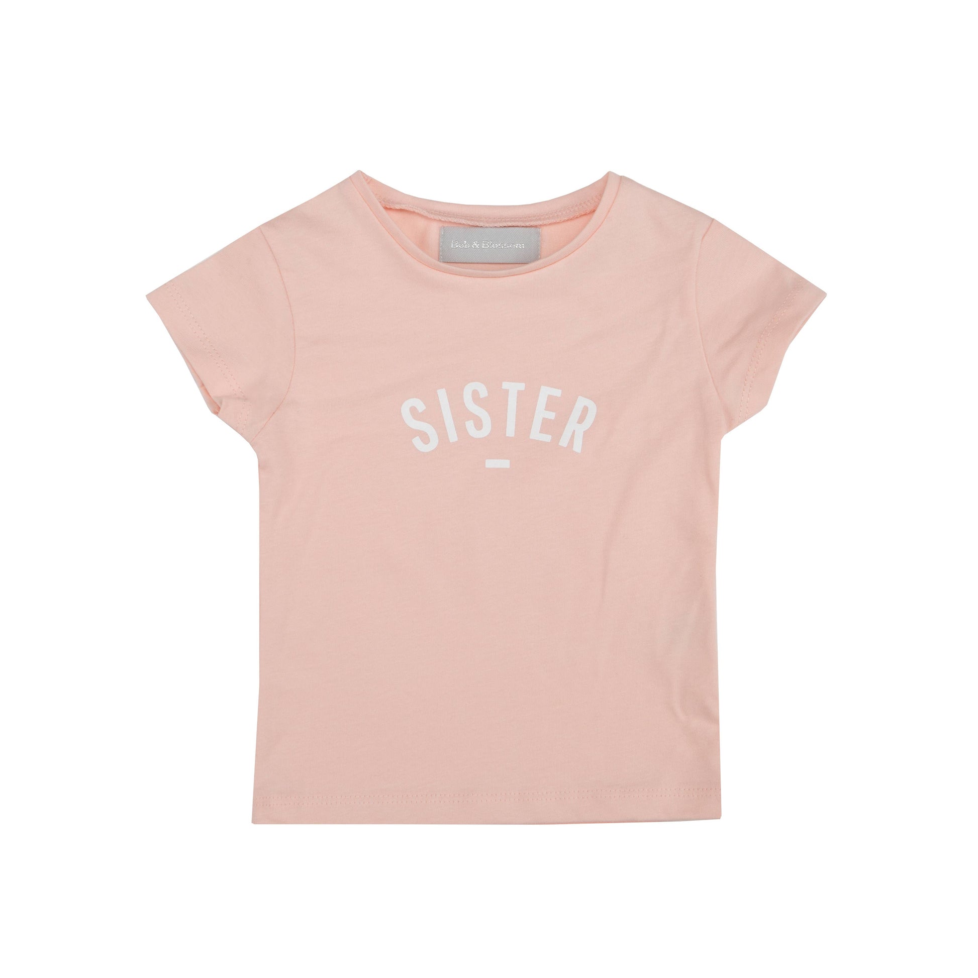 Blush 'SISTER' Cap Sleeved T Shirt - Einstein's Attic
