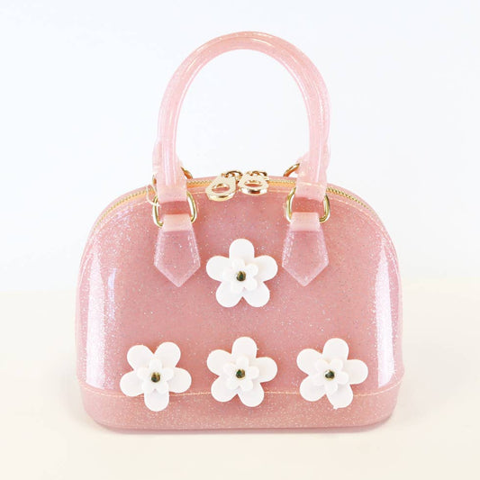 PINK Floral Jelly Bowling Bag