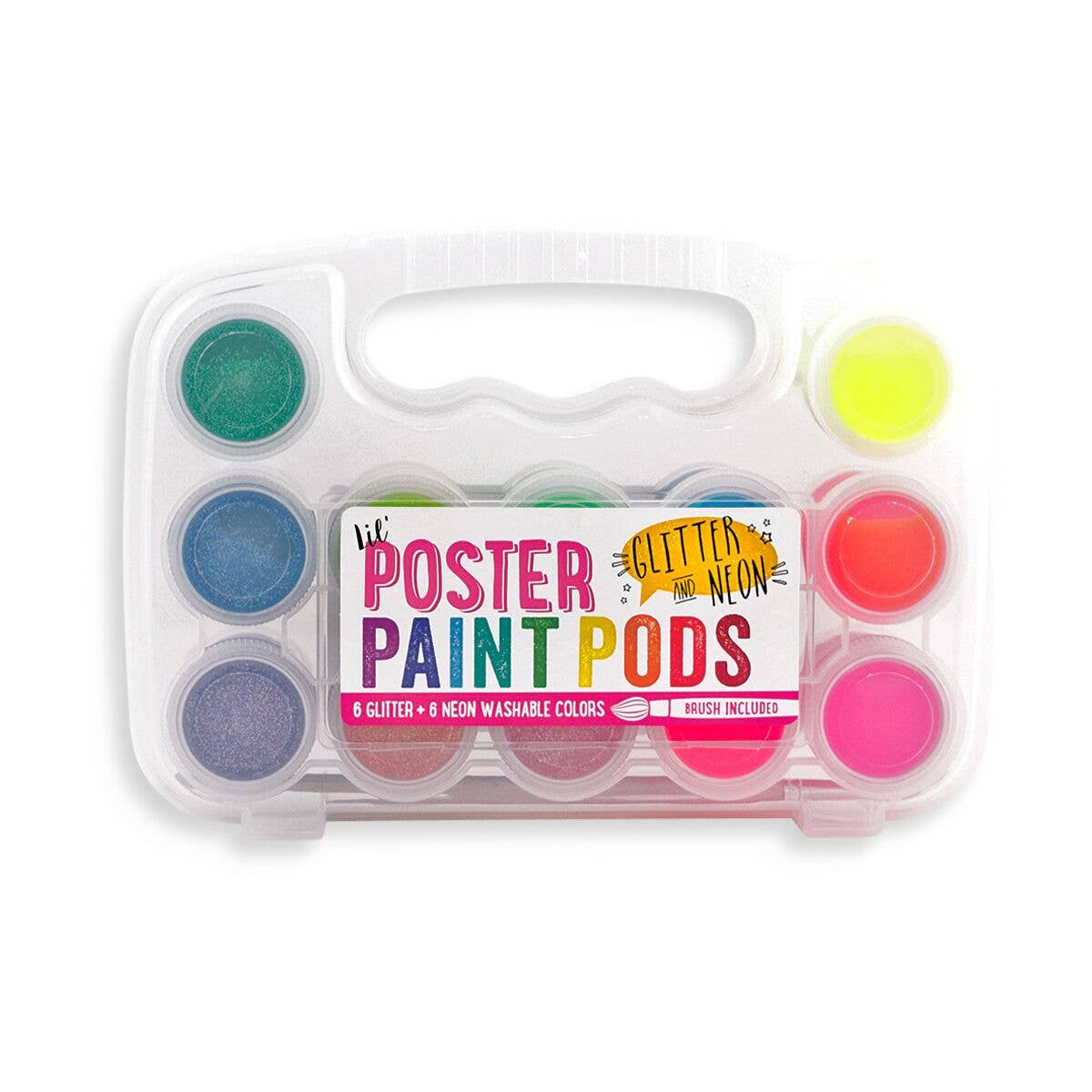 Lil' Paint Pods Neon & Glitter Poster Paint - Set of 12 - Einstein's Attic