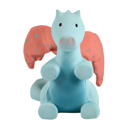 Sunrise Dragon Natural Organic Rubber Rattle & Crinkle Wings - Einstein's Attic