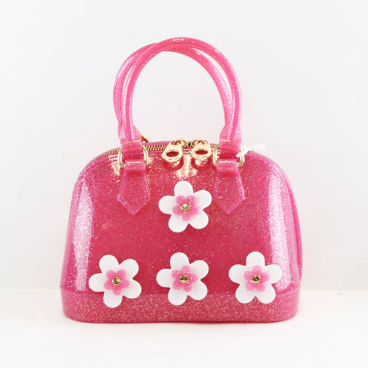 FUCHSIA Floral Jelly Bowling Bag