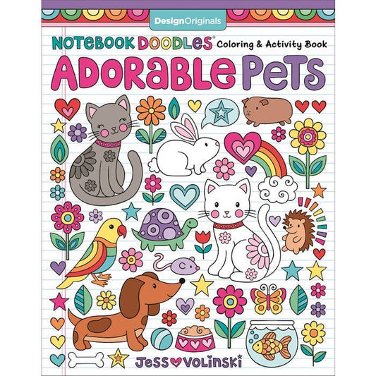 Coloring Book - Notebook Doodles Adorable Pets