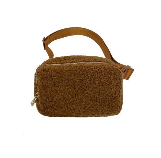 Varsity Collection Cinnamon Sherpa Fanny Waist Pack Belt Bag