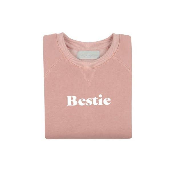 Faded Blush 'BESTIE' Sweatshirt - Einstein's Attic