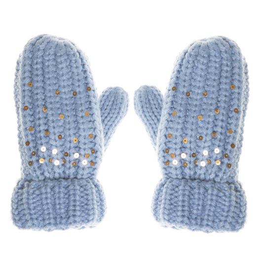 Shimmer Sequin Knitted Mittens (3-6 Years)