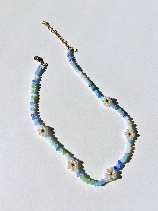 Crystal Bead Daisy Choker Necklace | Jewelry | Western