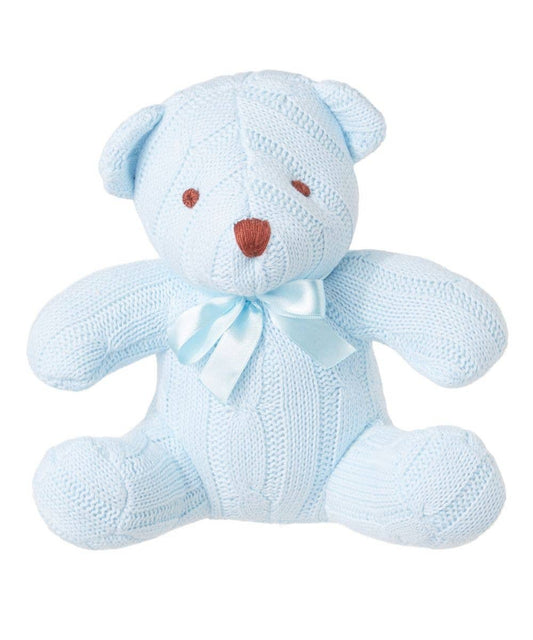 Cable Knit Blue Bear Toy