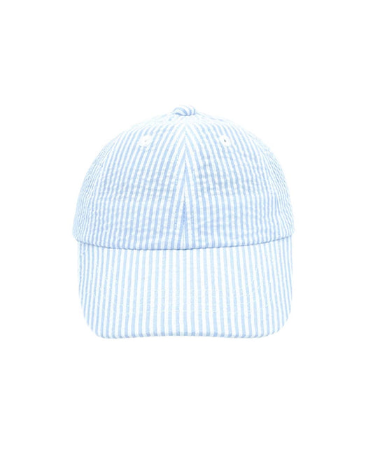 Baseball Hat in Seersucker Blue (Baby)