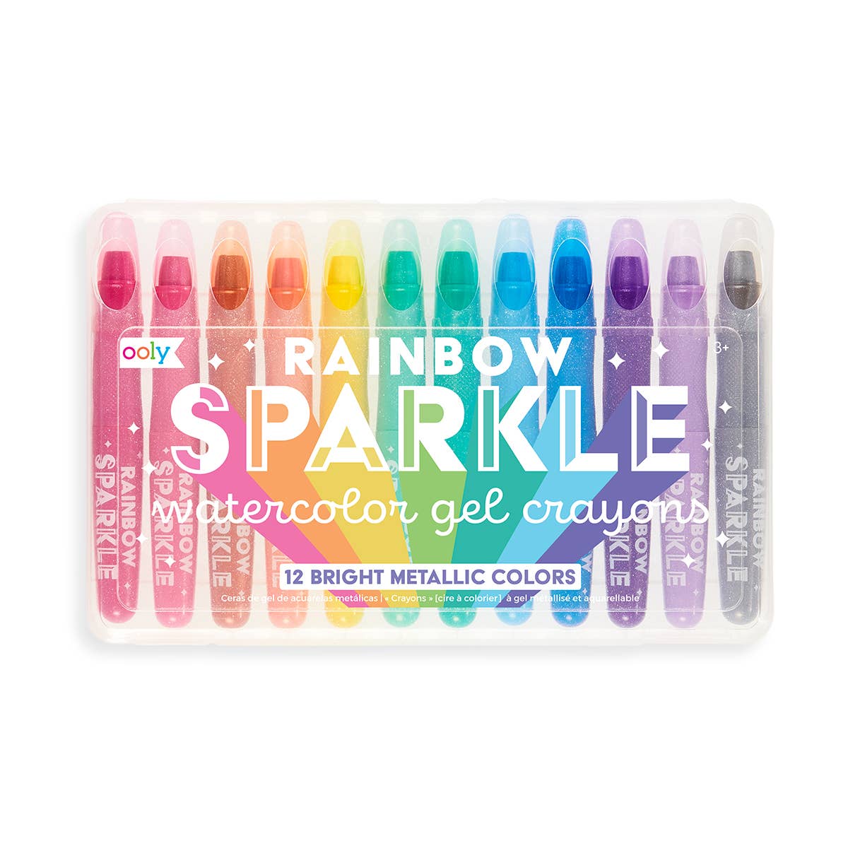 Rainbow Sparkle Metallic Gel Crayons - Einstein's Attic