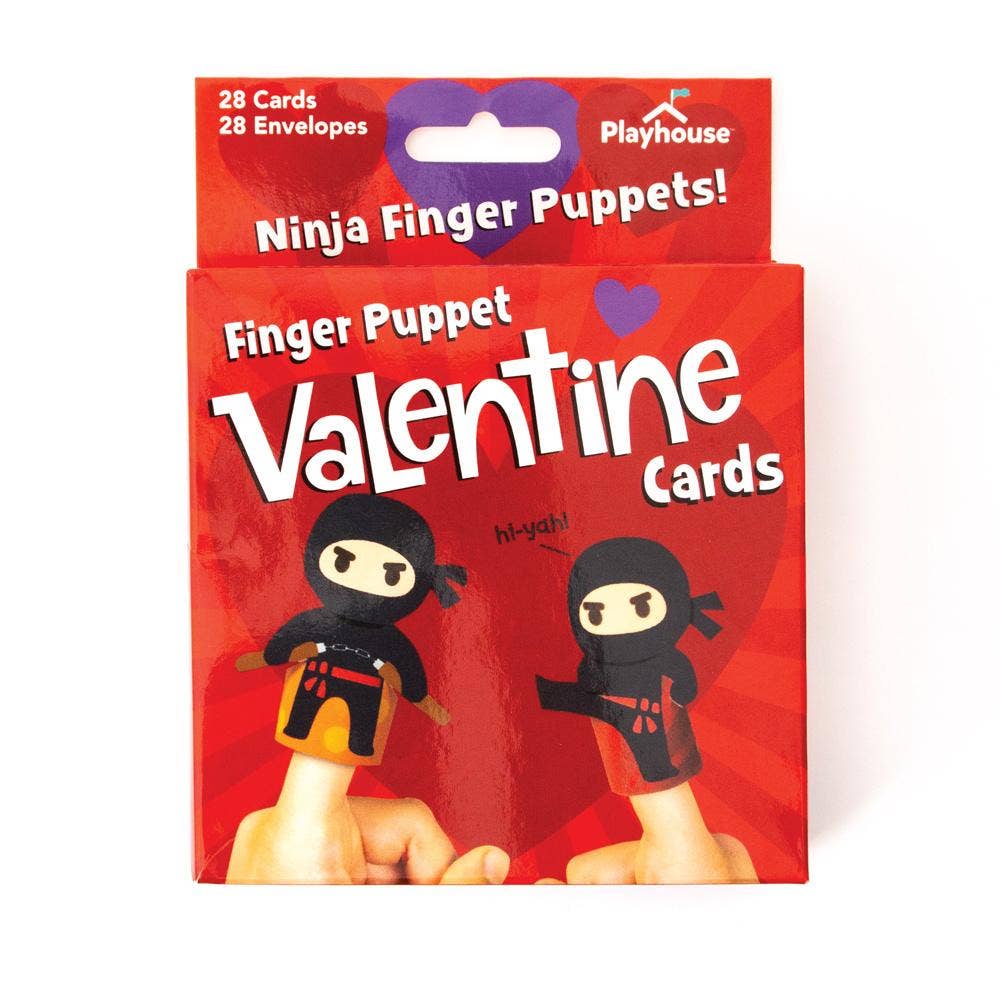 Class Set of 28 Valentines Ninja Finger Puppet