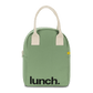 Zipper Lunch Bag - ‘Lunch’ Moss