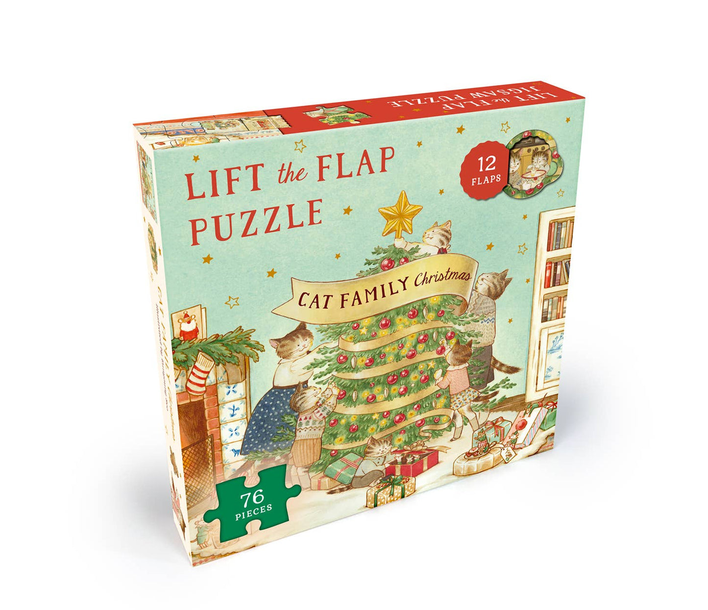 Cat Family Christmas Lift-the-Flap Puzzle
