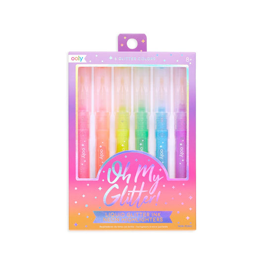 Oh My Glitter! Neon Highlighters - Set of 6 - Einstein's Attic