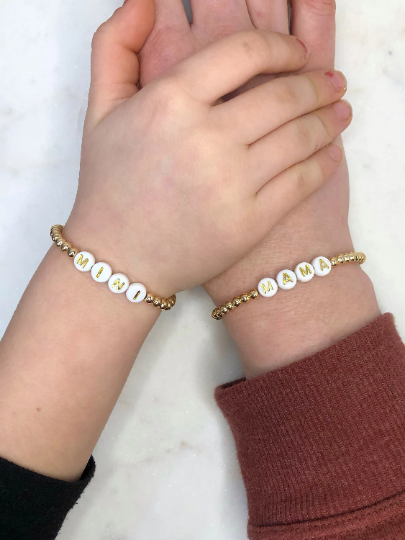 Mama and Mini Matching Bracelet Set-Gold - Einstein's Attic