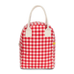 Zipper Lunch Bag - Gingham Red