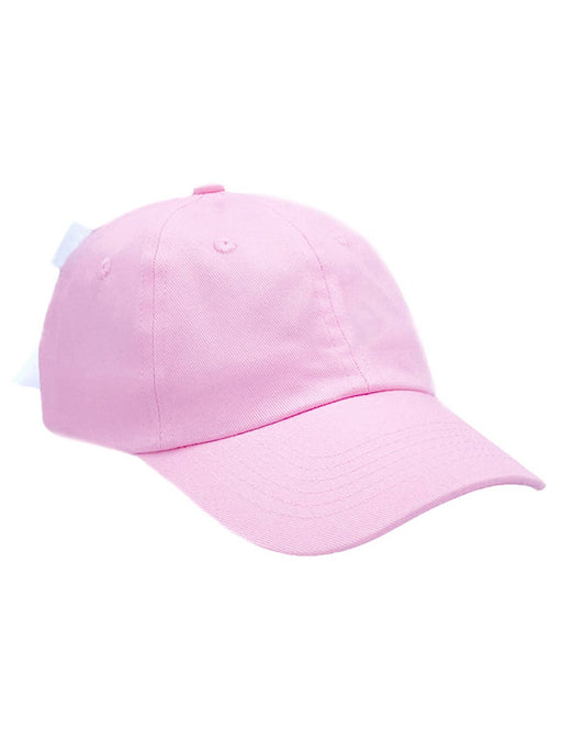 Bow Baseball Hat in Palmer Pink ages 2-7