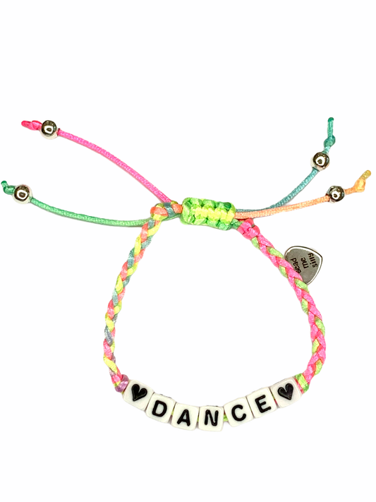 Dance (Pastel Neon) Adjustable Braided Bracelet