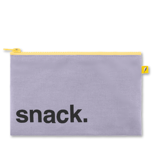 Zip Snack Bag 'Snack' Lavender