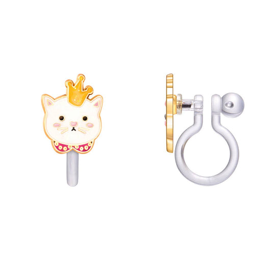CLIP ON Cutie Earrings- Kitty Princess