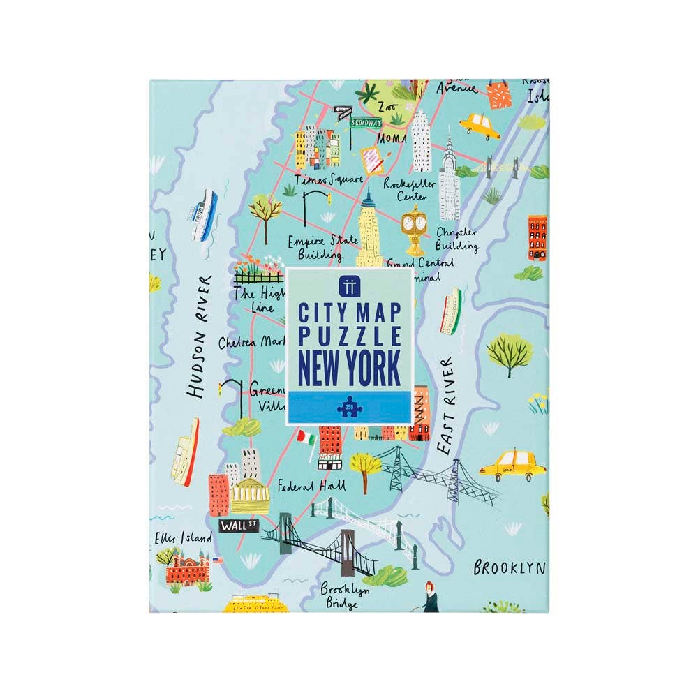 250-piece New York Map Jigsaw Puzzle and Poster