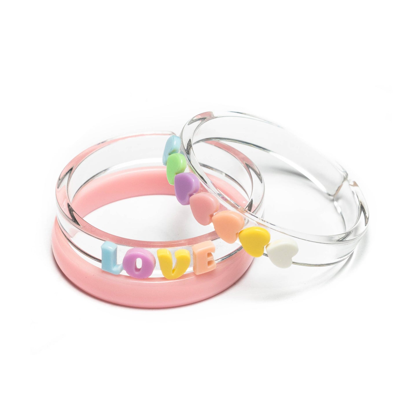 Candy Color Love Hearts Bangle Set/3 - Einstein's Attic