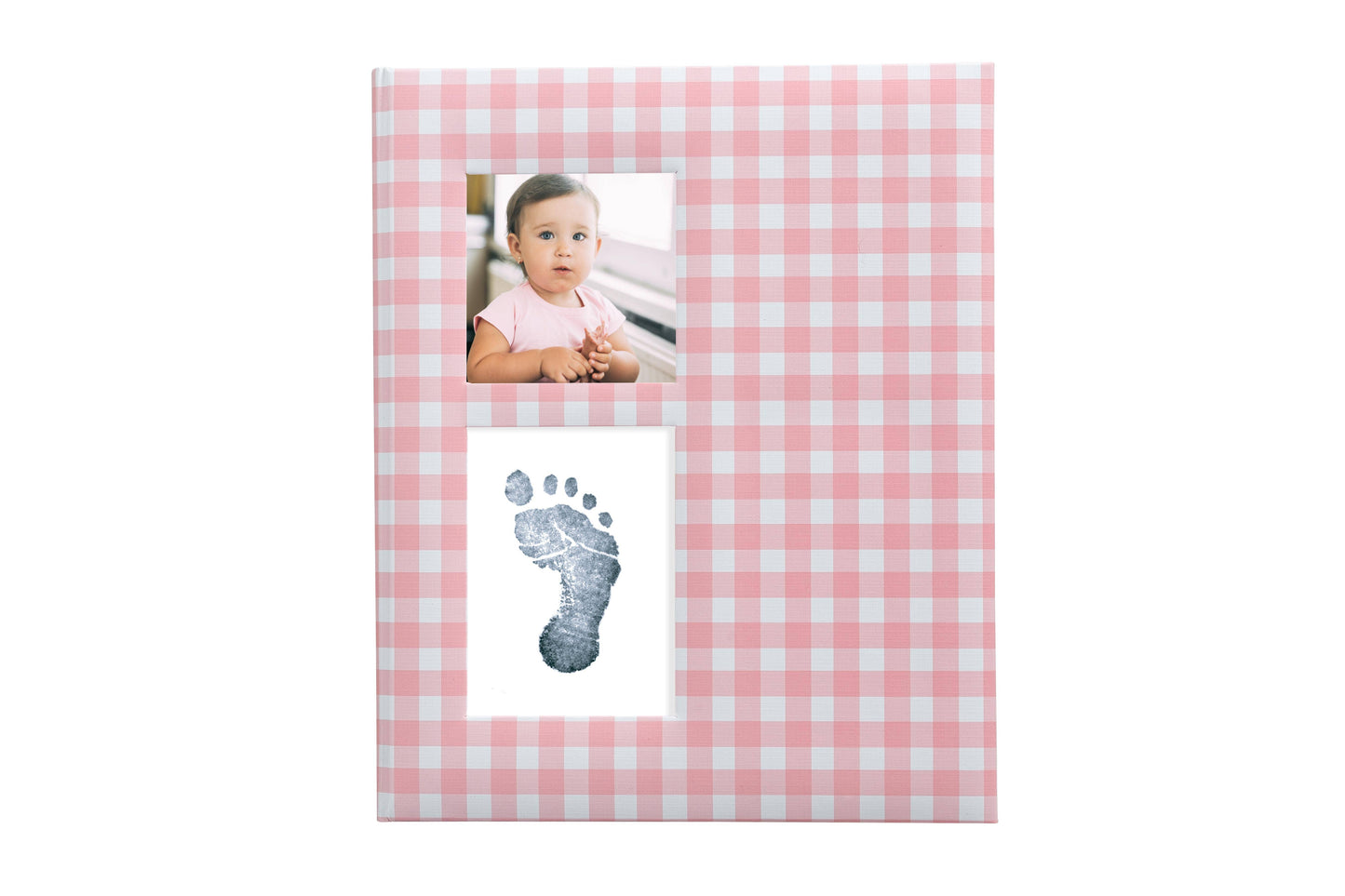 Baby Gingham Babybook with Print and Ink Pad - Einstein's Attic