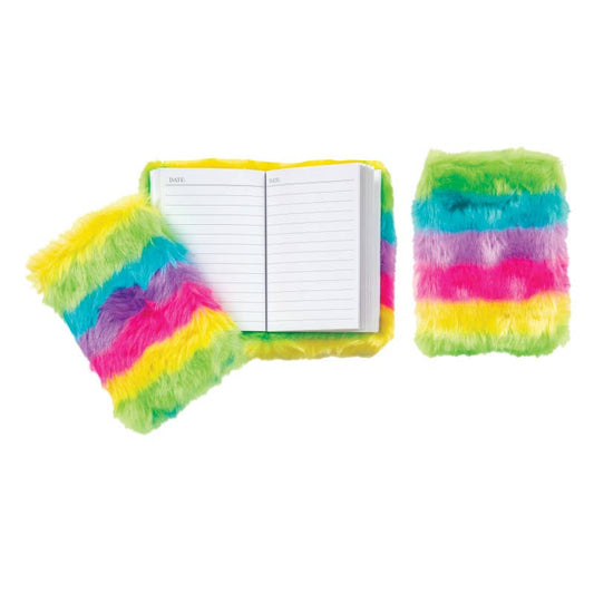 FURRY RAINBOW MINI NOTEBOOK - Einstein's Attic