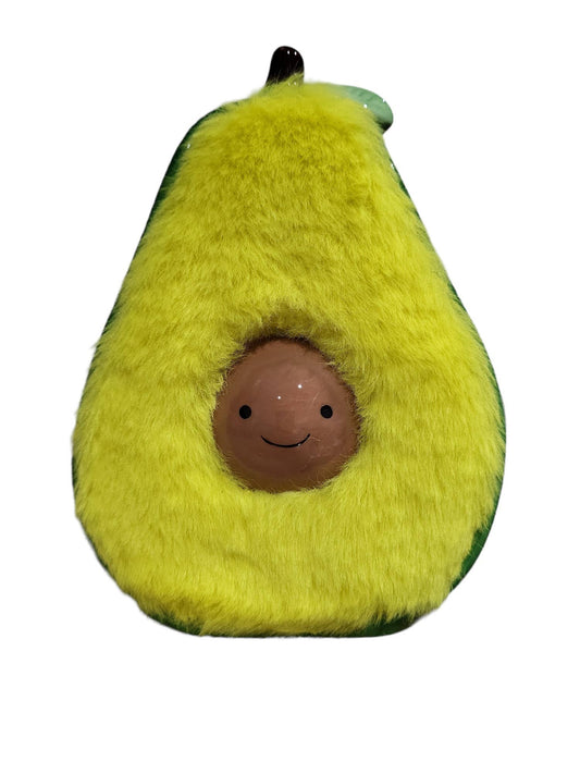 Large 6.75" Avocado Ceramic Coin Bank with Fur