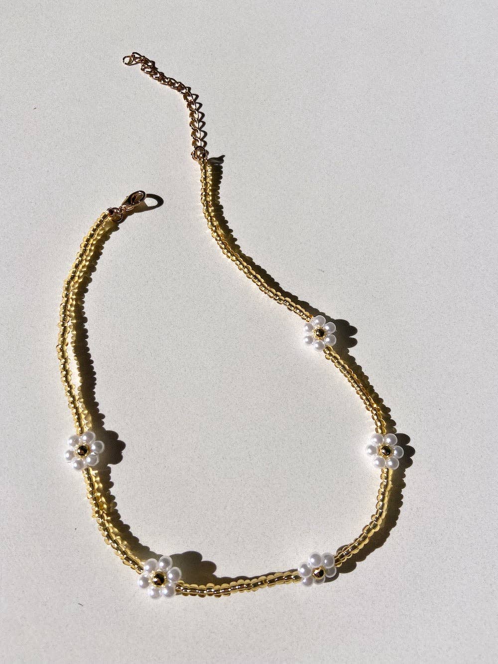 Metallic Seed Bead Daisy Choker Necklace | Jewelry | Western