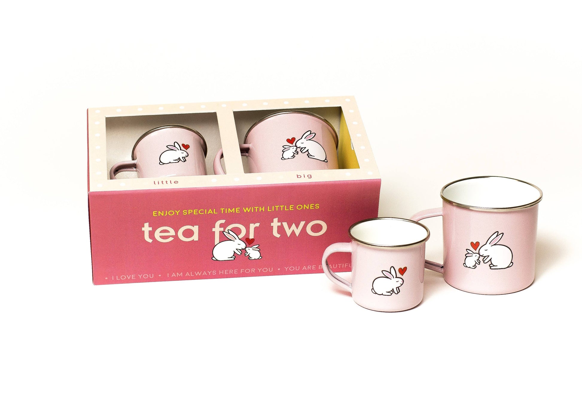 Tea for Two Bunny - Enamelware Big & Little Tea Set - Einstein's Attic