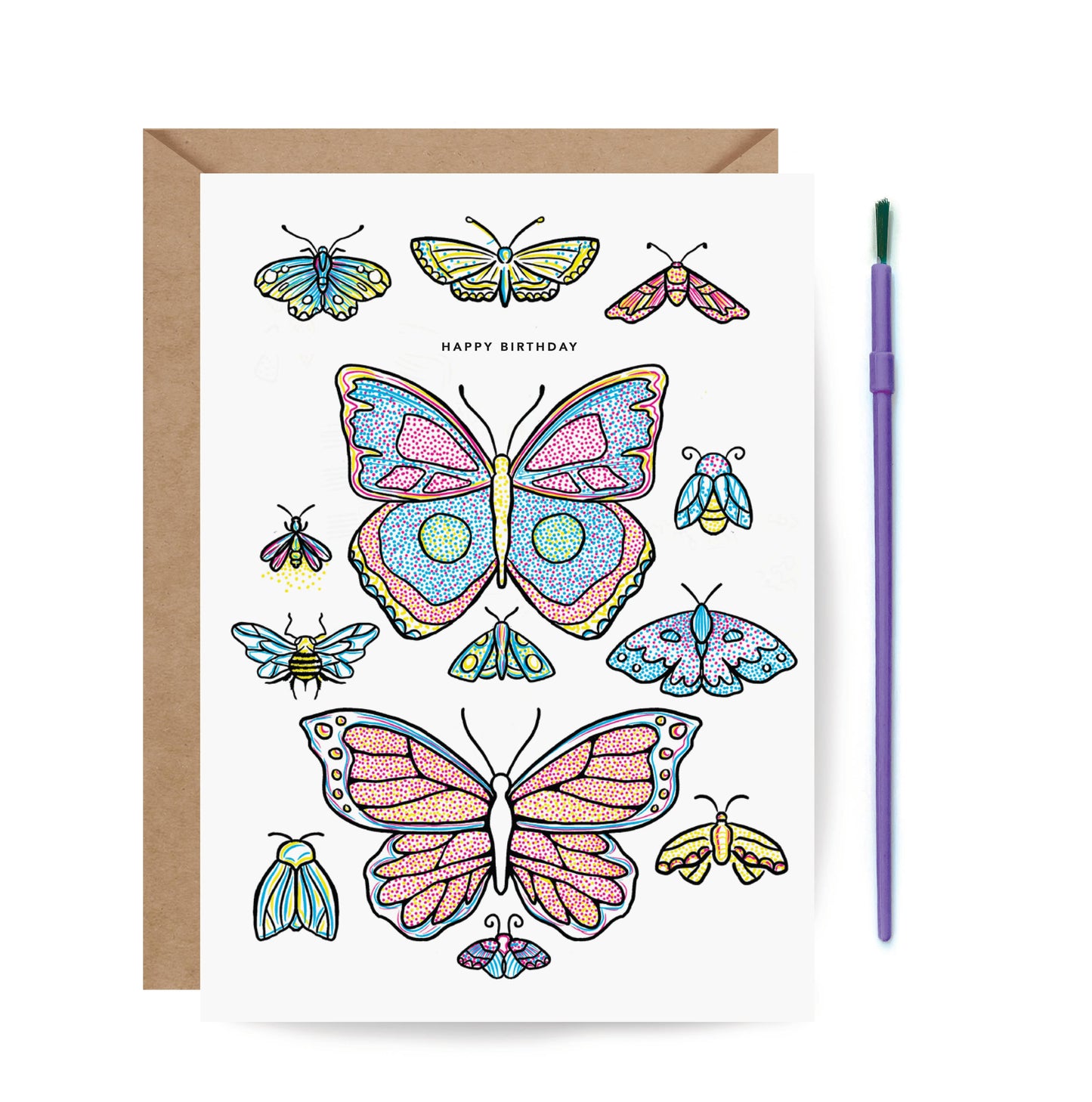 Paint With Water - Butterfly - Birthday Card