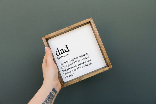 Dad Definition Wood Sign - Einstein's Attic