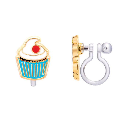 CLIP ON Cutie Earrings- Classic Cupcake