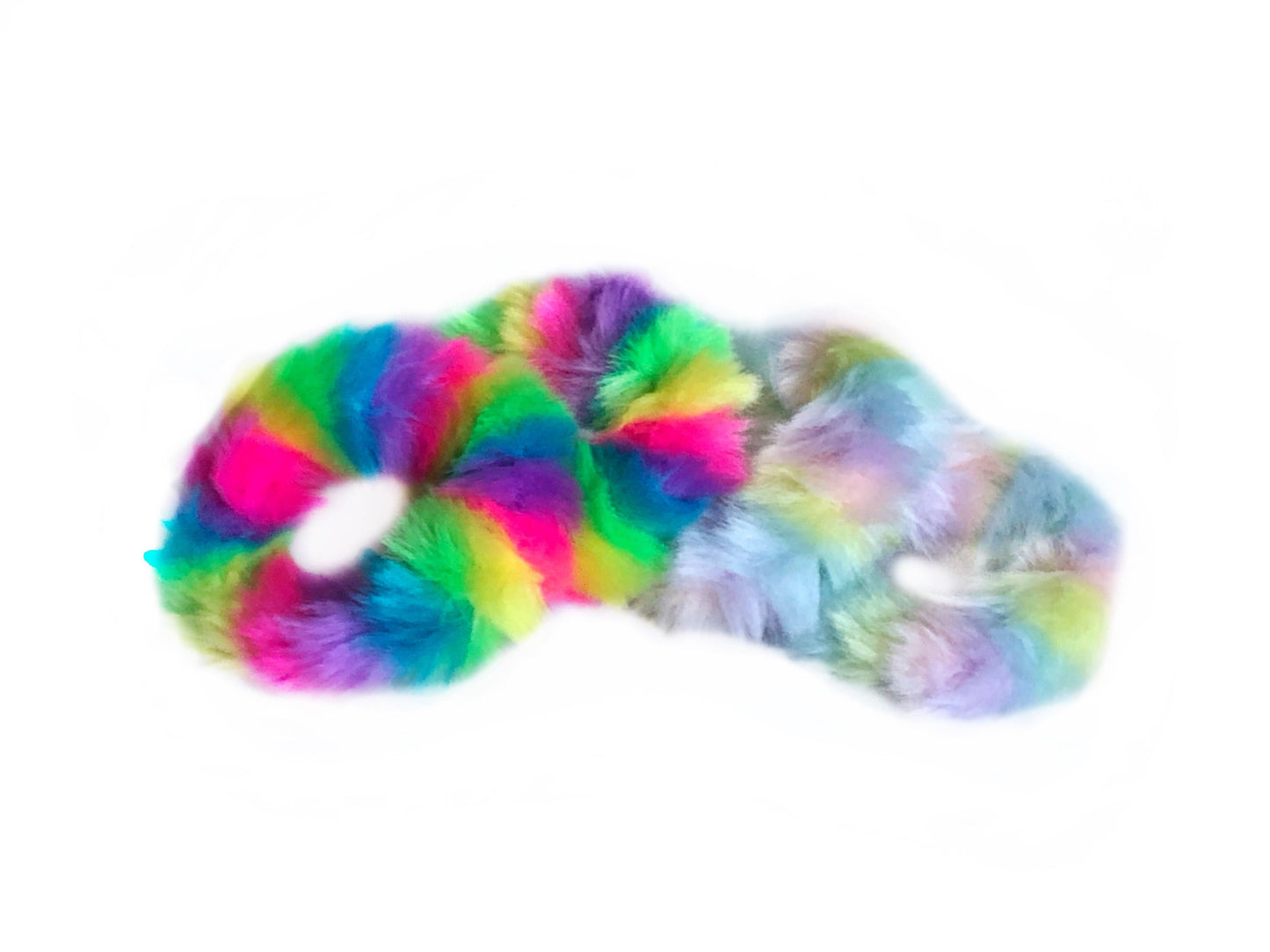 Rainbow Furry Scrunchie 2 Packs