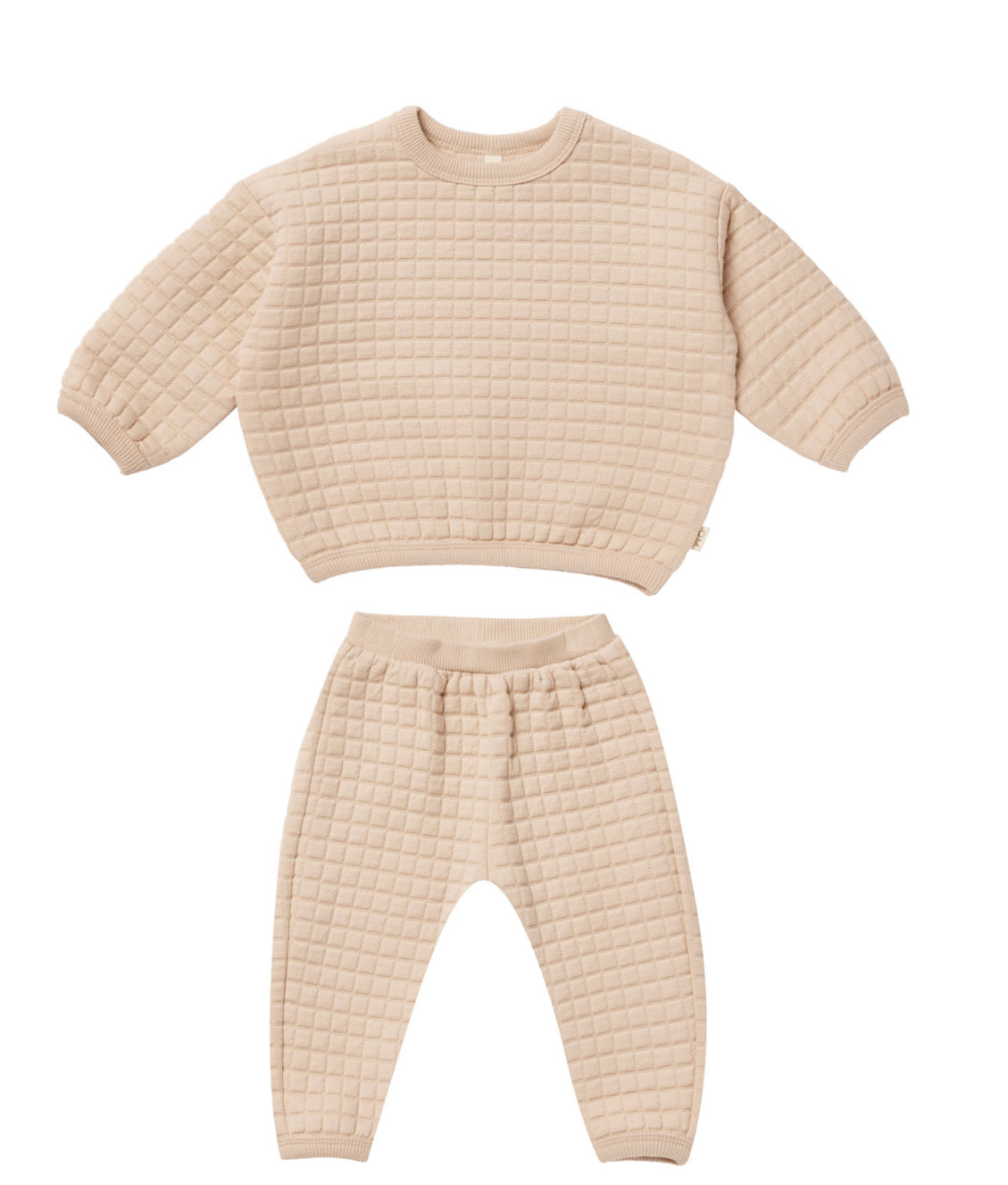 Quincy Mae Quilted SWEATER + PANT SET || Shell