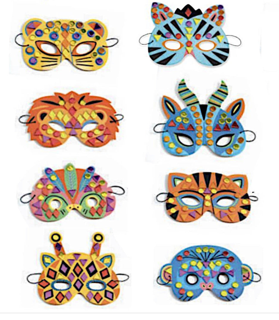 Jungle Animal Mosaic Masks Craft - Einstein's Attic