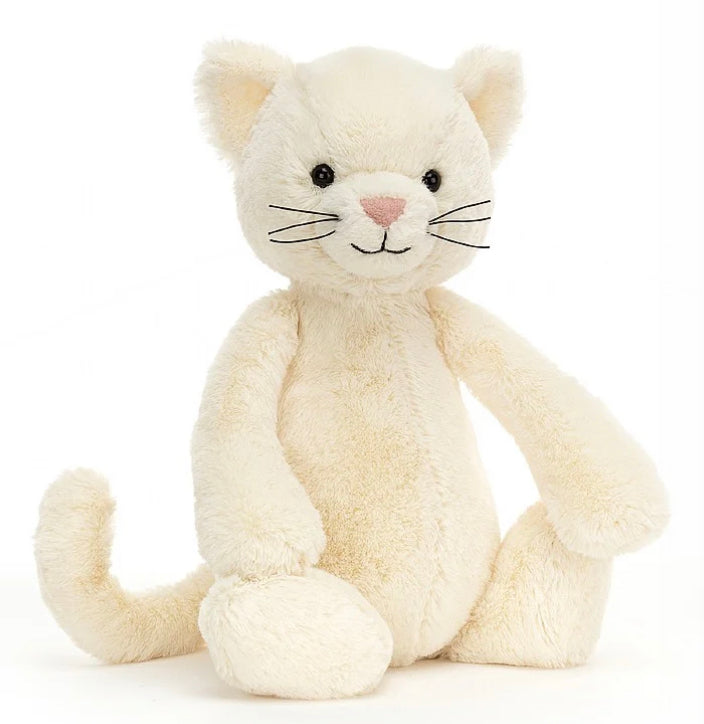 Bashful Cream Kitten Plush Toy