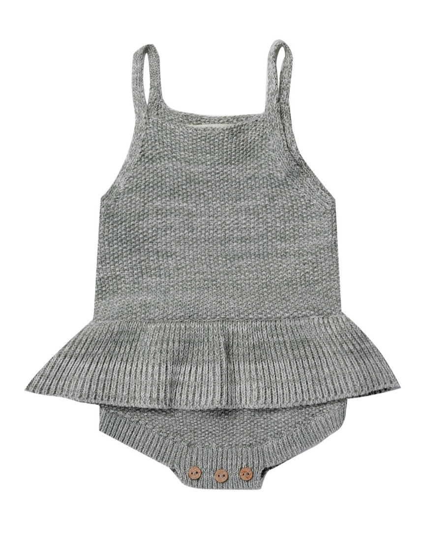Quincy Mae KNIT RUFFLE ROMPER | - Einstein's Attic
