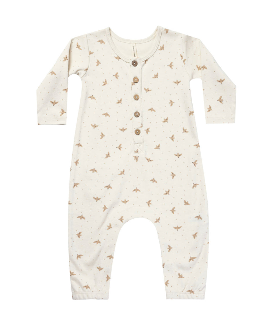 Quincy Mae Long Sleeve Jumpsuit Doves