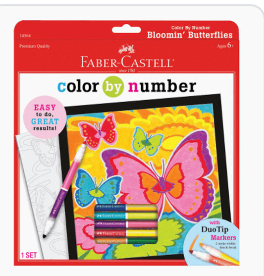 Color by Number Butterfly - Einstein's Attic