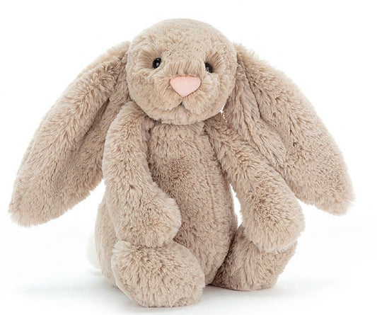 Bashful Beige Bunny Plush Toy