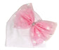 Shimmer Heart Bow Layette Hat