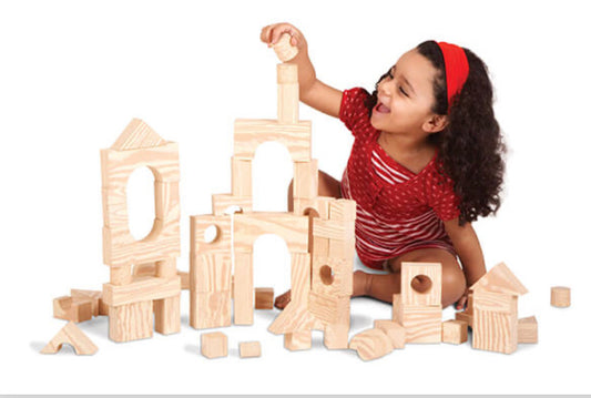 Wood-Like-Soft Blocks- 80 pcs - Einstein's Attic