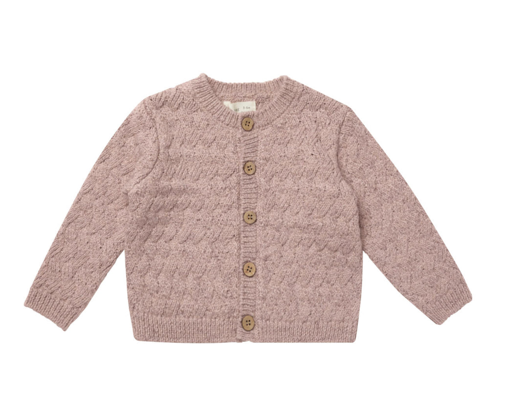 KNIT CARDIGAN || MAUVE