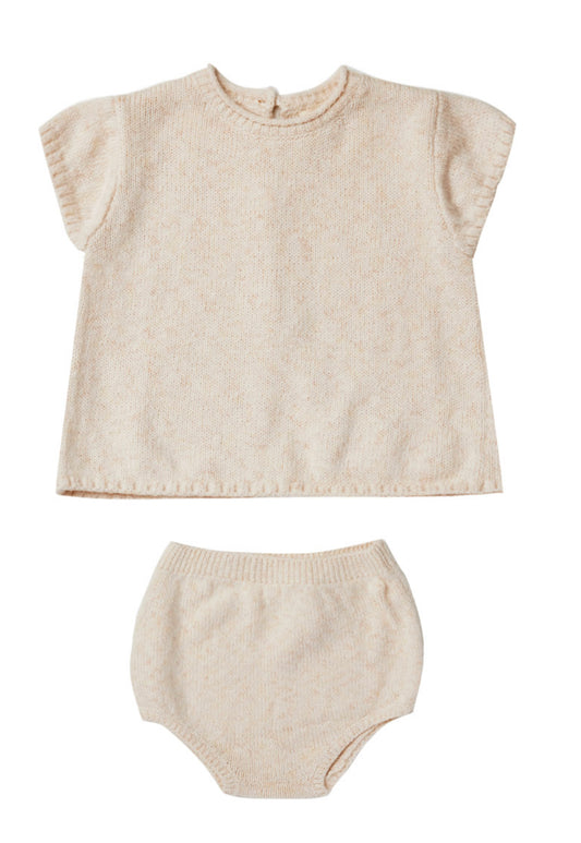 Quincy Mae PENNY KNIT SET | NATURAL HEATHER