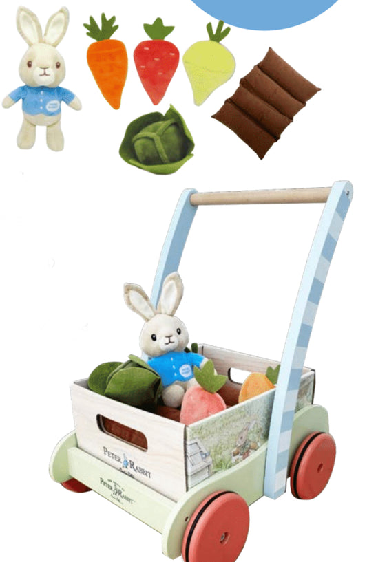 Peter Rabbit Wooden Garden Wagon & Veggie Playset - Einstein's Attic