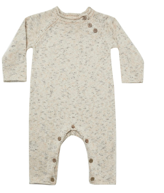 Quincy Mae SPECKLED KNIT JUMPSUIT |Fern