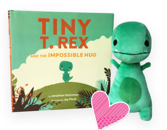 Tiny T. Rex Doll with hardcover book Gift Set