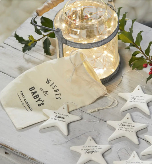 Wishes for Baby's First Christmas Ornament Set