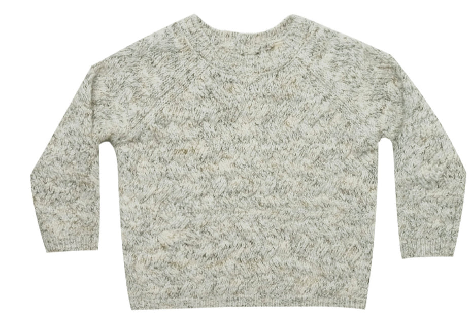 Quincy Mae Speckled Knit Sweater Fern